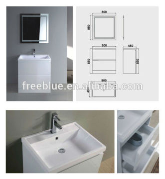 Resin Basin White MDF Bath Vanity with Mirror