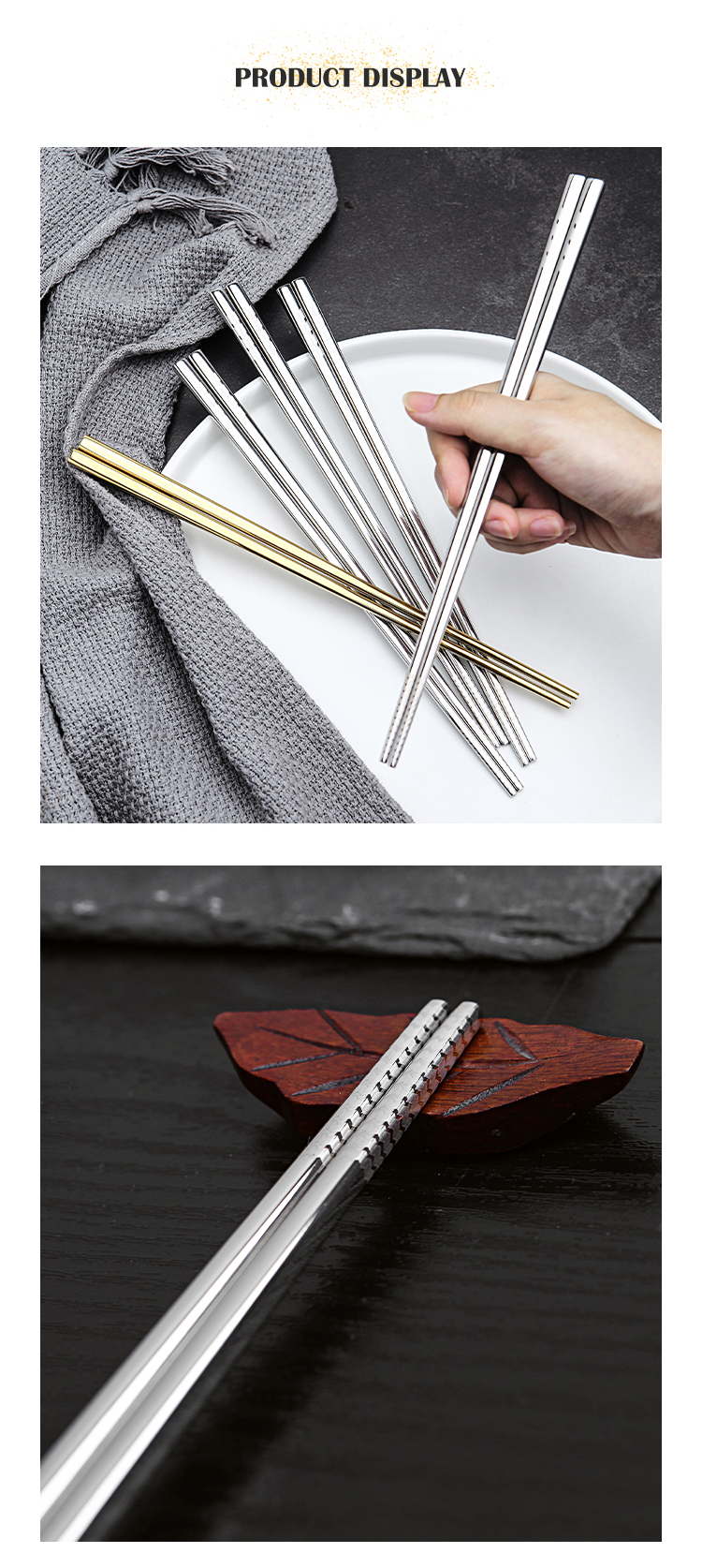 Metal Titanium Chopsticks Custom Color Stainless Steel Korean for Sushi Wedding Gift Japanese Chopsticks