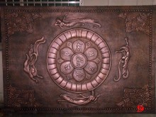 bronze figures wall relief murals statue