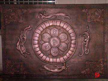 bronze figures wall relief murals statue