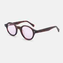 Classic Round Acetate Female Sunglasses 25A8023