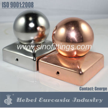 Round metal post caps with ball round metal post caps