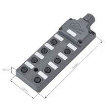 IP67 Waterproof IO Tool-Free Terminal Block 4 Ports M12 1CH, Suitable for Equipment Room Wiring