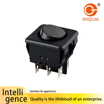 Interruptor de barco oscilante redondo preto série R11-322