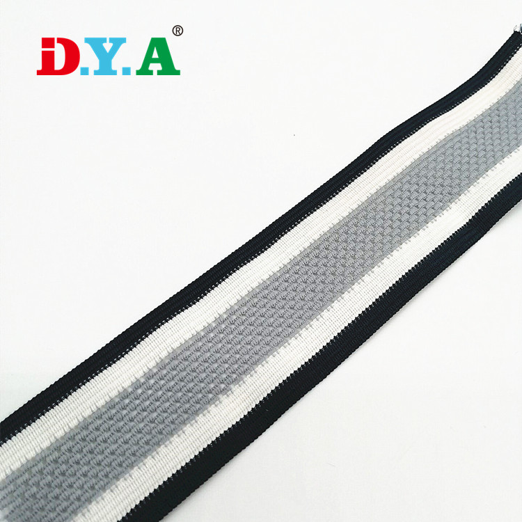 Multi Colors Flat Polyester Mesh Knitted Tape Webbing Band For Garment