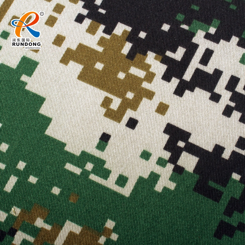 polyester cotton fabric black ripstop camouflage fabric