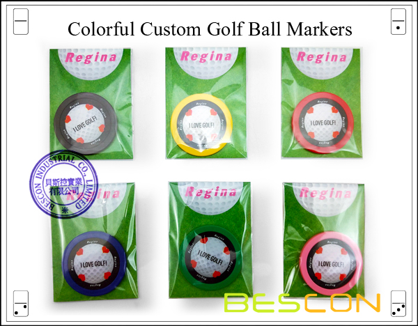Colorful Custom Golf Ball Markers Colorful Custom Golf Ball Markers