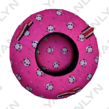 Inflatable Round Plastic Doughnut Sled for Winter Fun - Lands End 110cm
