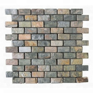 1"x2" Slate Peacock Mosaic Tile