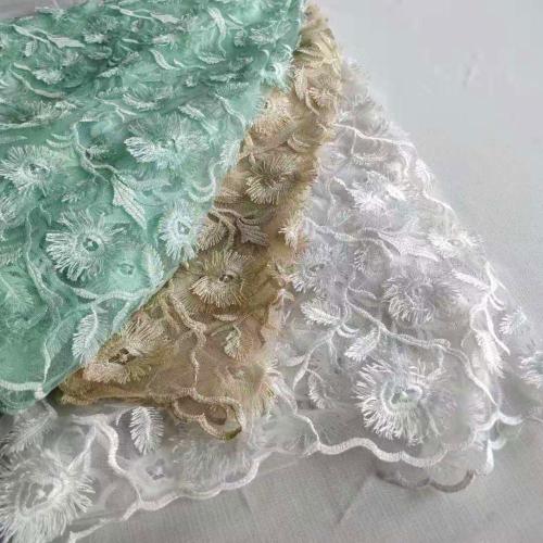 Ausgefallene Polyester-3D-Stickerei für Damenkleid
