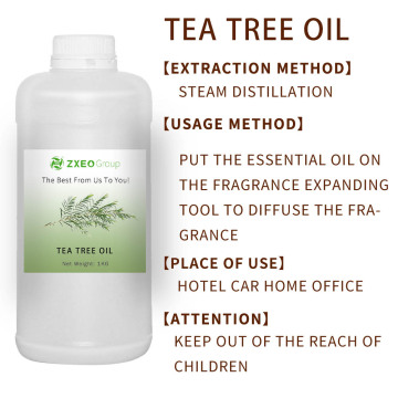 Aceites esenciales de etiqueta privada a granel orgánico 10 ml de grado terapéutico de té australiano aceite de árbol de té australiano puro para piel, cabello, cara