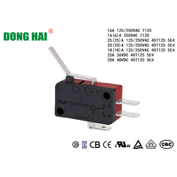 Elektrische microschakelaar UL goedgekeurd