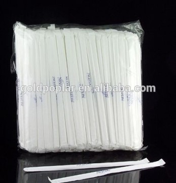 individually paper wrapped plastic drinking straw