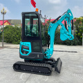 Backhoe mini penggali dengan trek getah