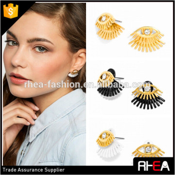 double eye design alloy stud earring.2 part fashion alloy earring