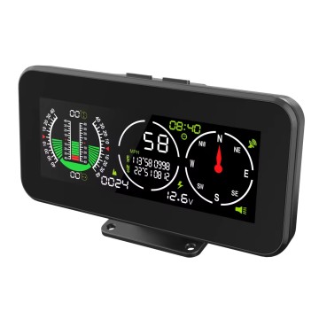 MRCARTOOL M60 Car Compass Inclinometer with GPS Speed and Slope Measurement