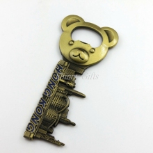 Metal Cartoon Bear Fridge Magnet With Bottle Opener Function Promo Gifts