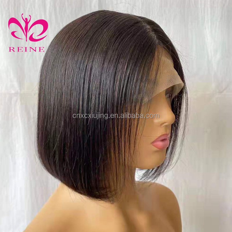 Top Selling Wholesale Bob Style Short Brazilian Hair Virgin Human Hair lace frontal T part Bob Wigs