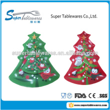 christmas tree shape melamine plastic tray