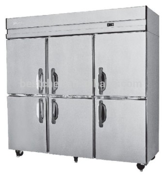 Economy upright freezers electric refrigeration 6 door 1500Lts