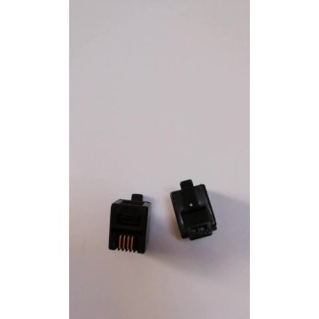 6P4C plug RJ11 connector Black color