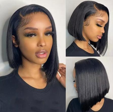Short Deep Wave Human Hair Bob Wig