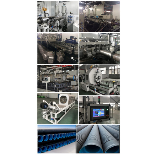 Double wall corrugated pipe extrusion line PE