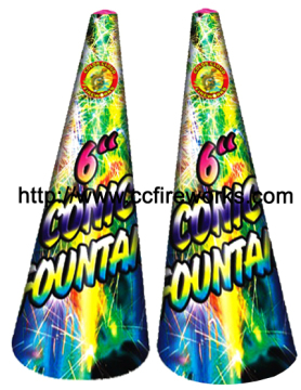 6" Conic Fountain Fireworks (FO2006)