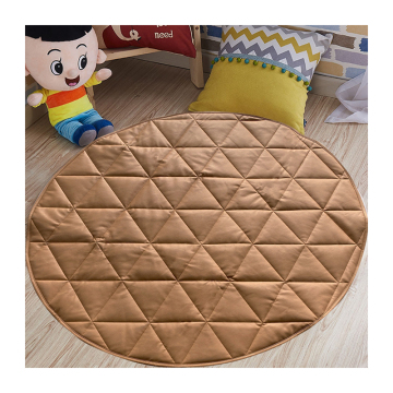 Round Leather Quilting, Moving Mat, Folding Rug: Multi-Purpose Home Decoration and Baby Play Mat
