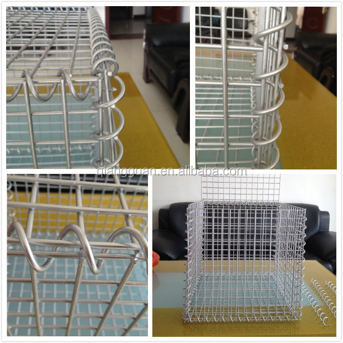 Galvanized Welded Wire Mesh Gabion Cages Rock Basket Defense Wall Retaining Wall