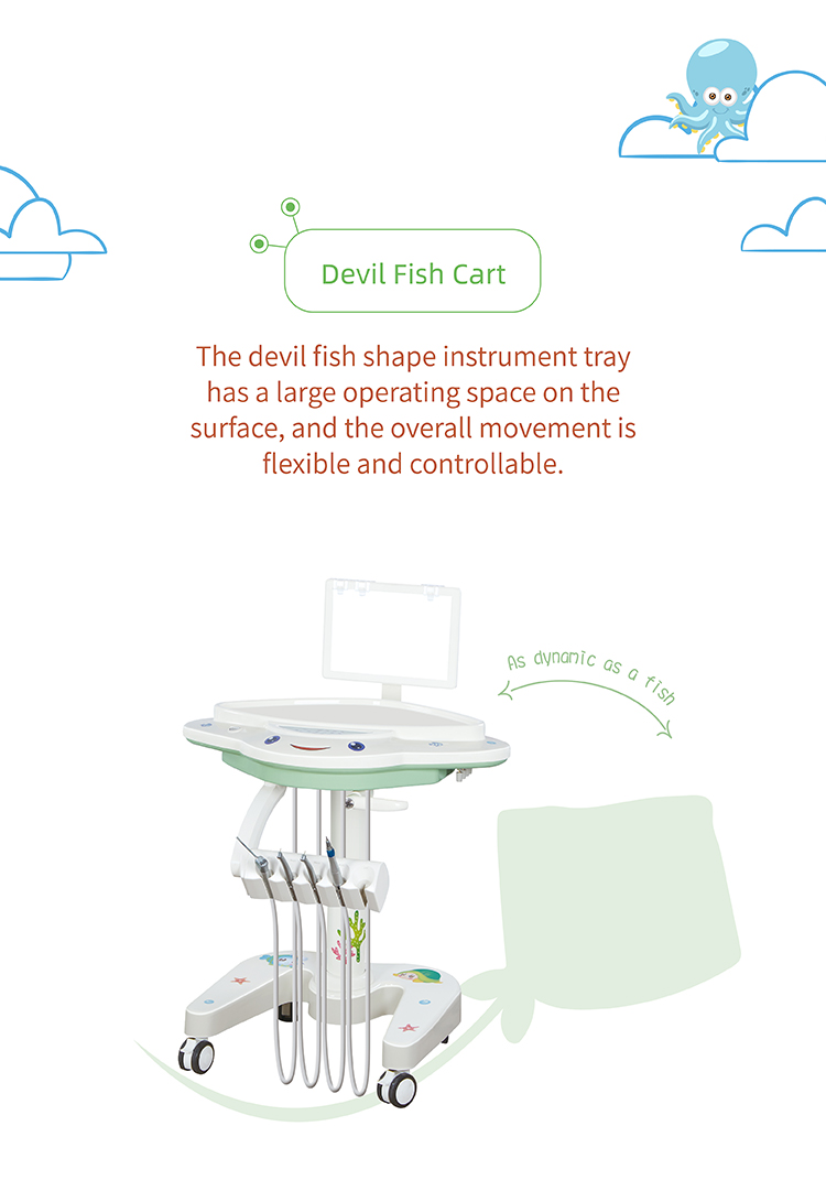 Hot Selling GD-KID Dynamic Portable Dental Unit With LED Sensor Light With 24V D.C Noiseless Motor