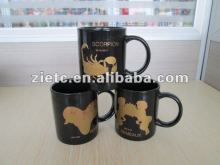 ceramic mug with gold color printing for promotion