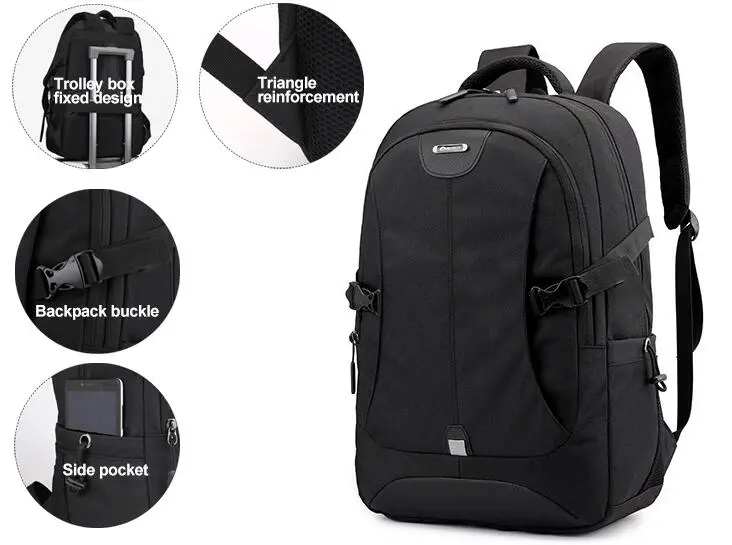 Waterproof USB Charger Port School Bag Mochila Bagpack Mens Women Anti Theft Smart Laptop Backpack