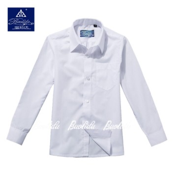 Boys' School Uniform Pure White Shirts