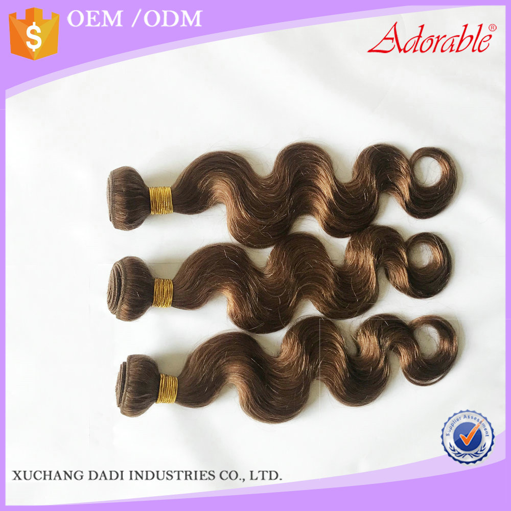 double weft no tangle soft and smooth raw virgin  sew in hair extension body wave mink brazilian human hair color 30