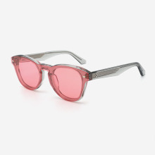 Classic Round Acetate Unisex Clip-On Sunglasses 23A8068