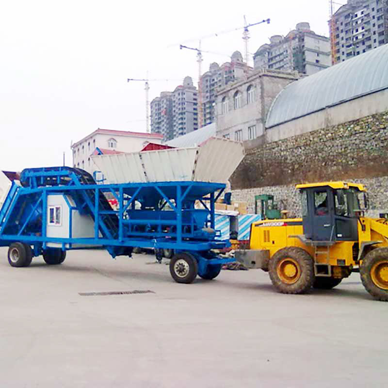 YHZS75 mobile concrete mixing plant for in Philippines