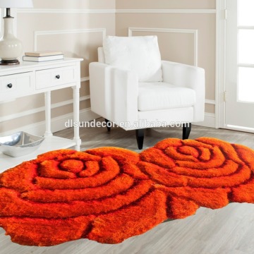 2016 new design shaggy flower shape carpet