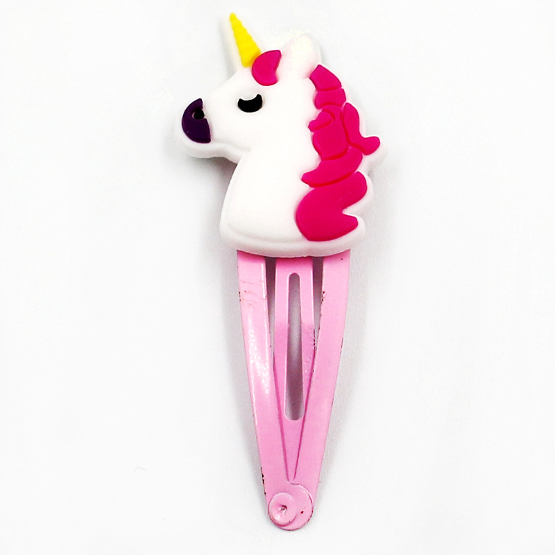 Children's fashion soft adhesive unicorn bb hairpin (9)