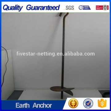 manufacture galvanized earth screw anchor , earth anchor drill