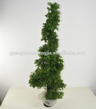 SJ1300120 Customization plastic boxwood spiral tree/decorative topiary tree