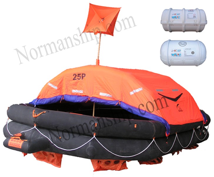 throwing inflatable liferaft Type A liferaft Solas 16person liferaft  with cheap price CCS/EC/GL/ZY