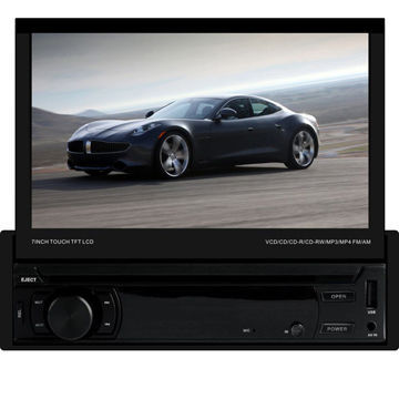 7-inch TFT in-dash DVD player with TV and BT, detachable panel