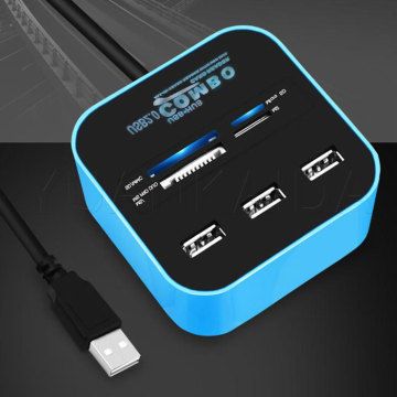 2.0 USB HUB and Card Reader Combo