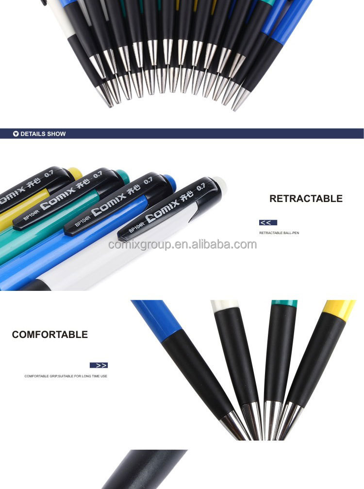 High-quality promotional 0.7mm plastic ball pen