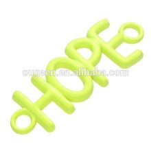 Newest Fashion metal zinc alloy Unique hope pendant jewelry findings
