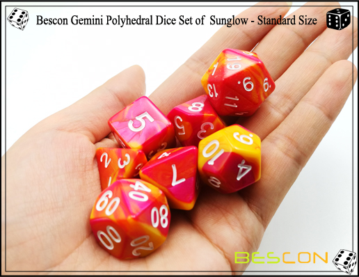Bescon Gemini Dice Set of Sunglow-2 Bescon Gemini Dice Set of Sunglow-2