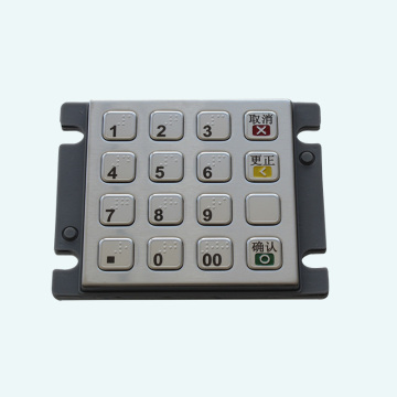 Pinpad crypté Compact en acier inoxydable EMV AES approuvé