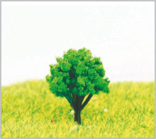 2.5cm Ho Custom Green Miniature Model Trees With Plastic