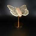 Gouden moderne tafellamp draadloze vlinderlamp